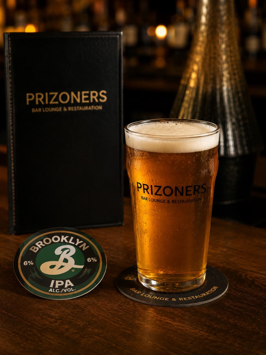Bières pression et bouteilles au bar Prizoners Grenoble